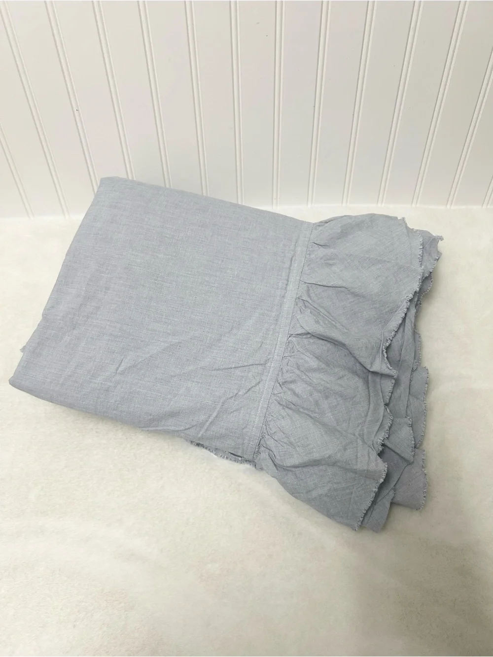Pottery Barn Teen Chambray Ruffle duvet twin